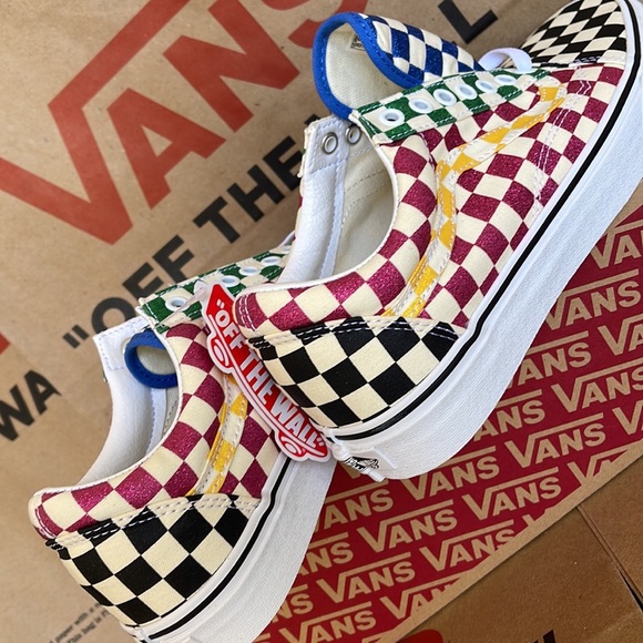 Vans Old Skool Glitter Check Multi/True White WMNS sneakers - Picture 15 of 16